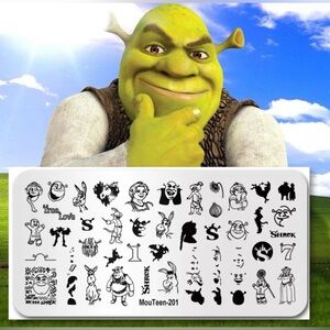 $5 MOVIE NAIL STAMPING PLATE STAINLESS W/PLASTIC BASE~NEW~$5 WHEN BUNDLED WITH 3